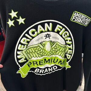 American Fighter LS shirt black with green/white 3xl